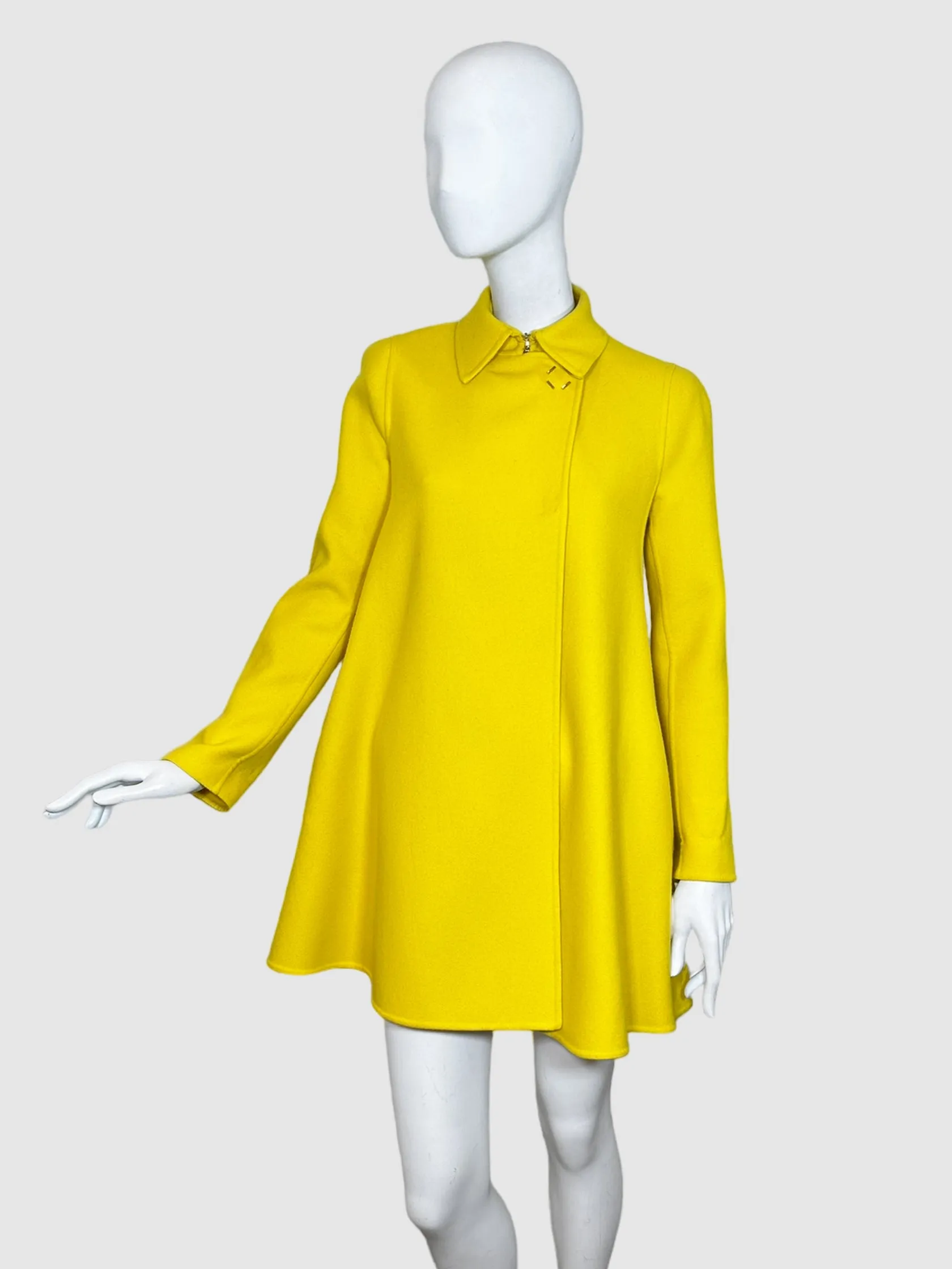 Versace Short Wool Coat - Size 38