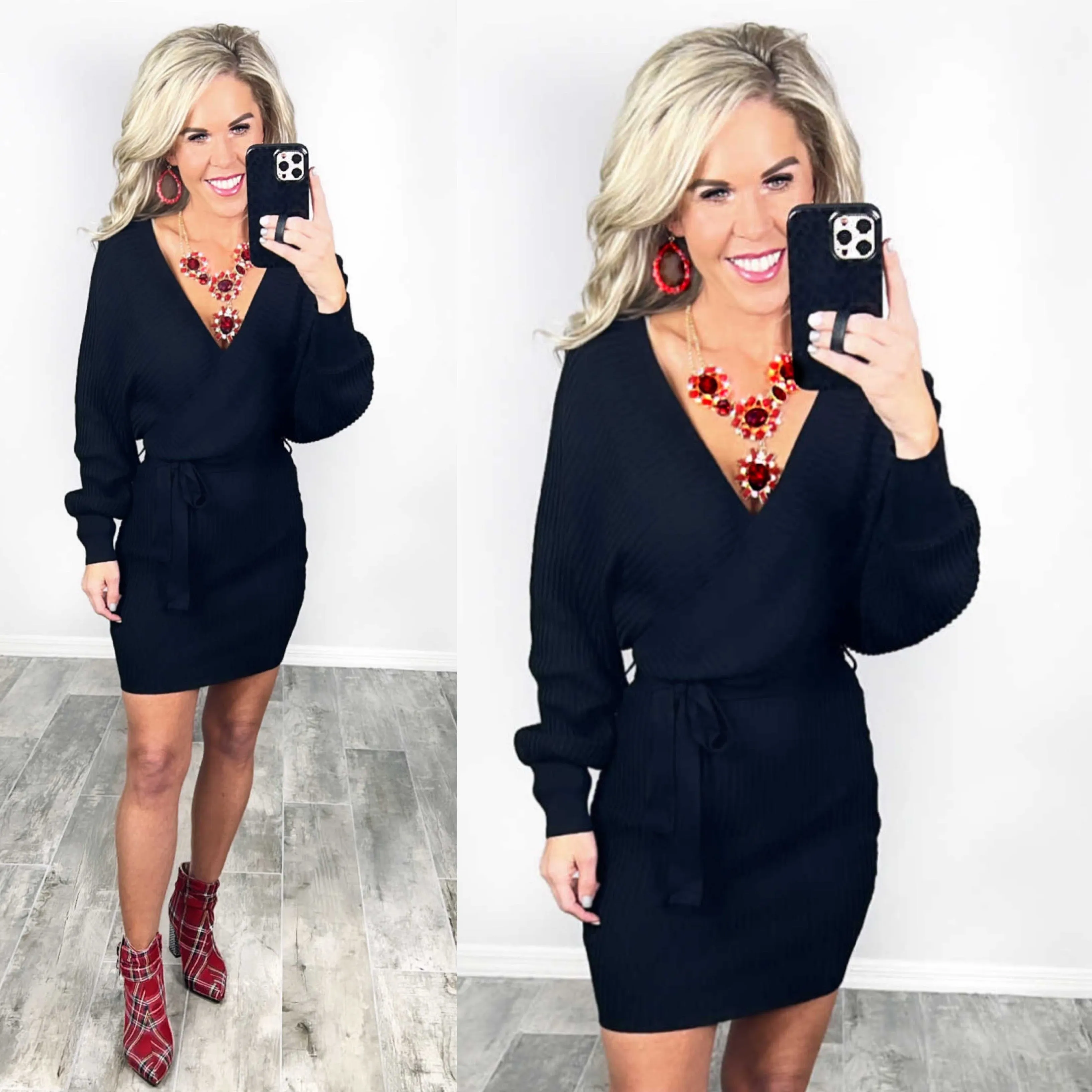 Want Your Digits Sweater Dress - Multiple Colors