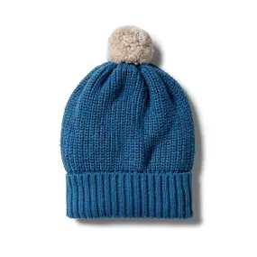 Wilson & Frenchy Knitted Hat Denim Fleck