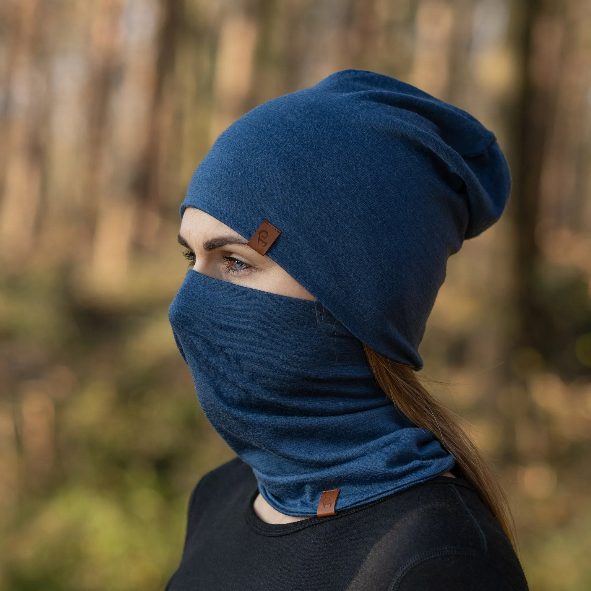 Women's Merino Beanie & Gaiter 2-Piece Denim