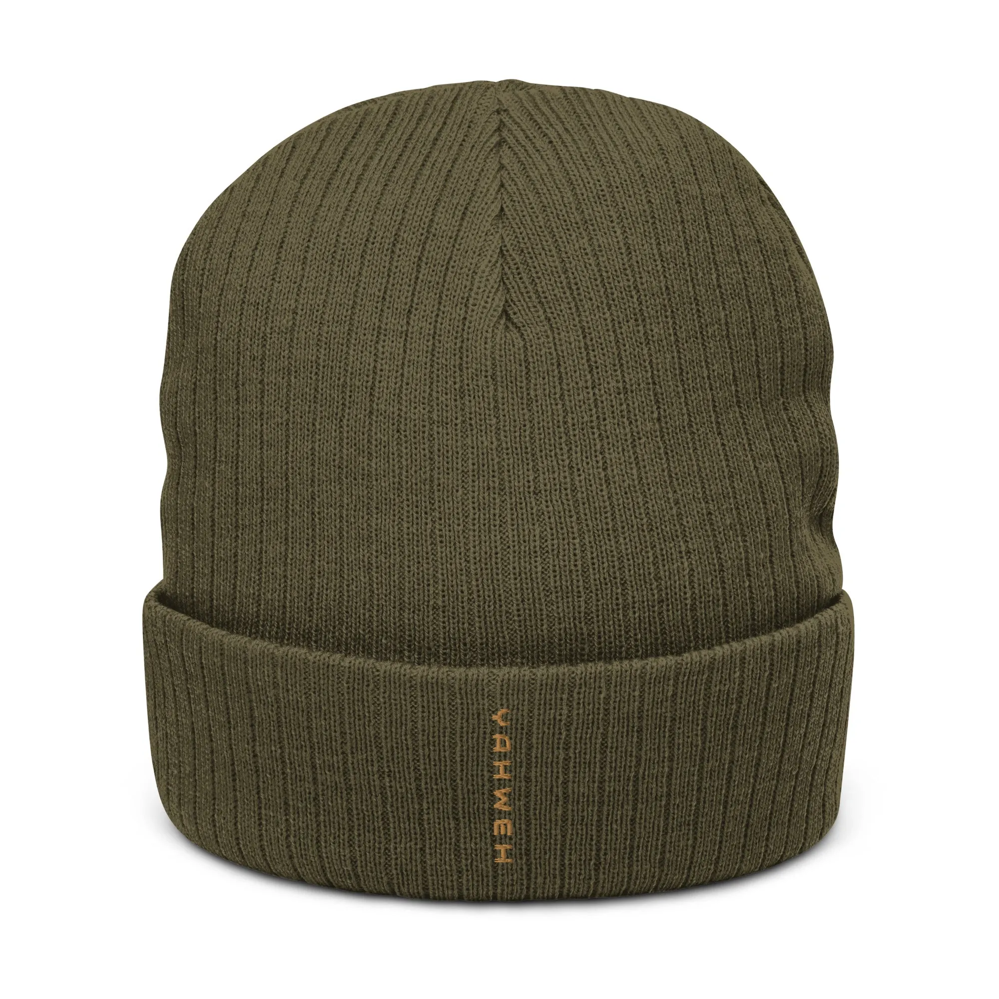 YAHWEH Ribbed knit beanie